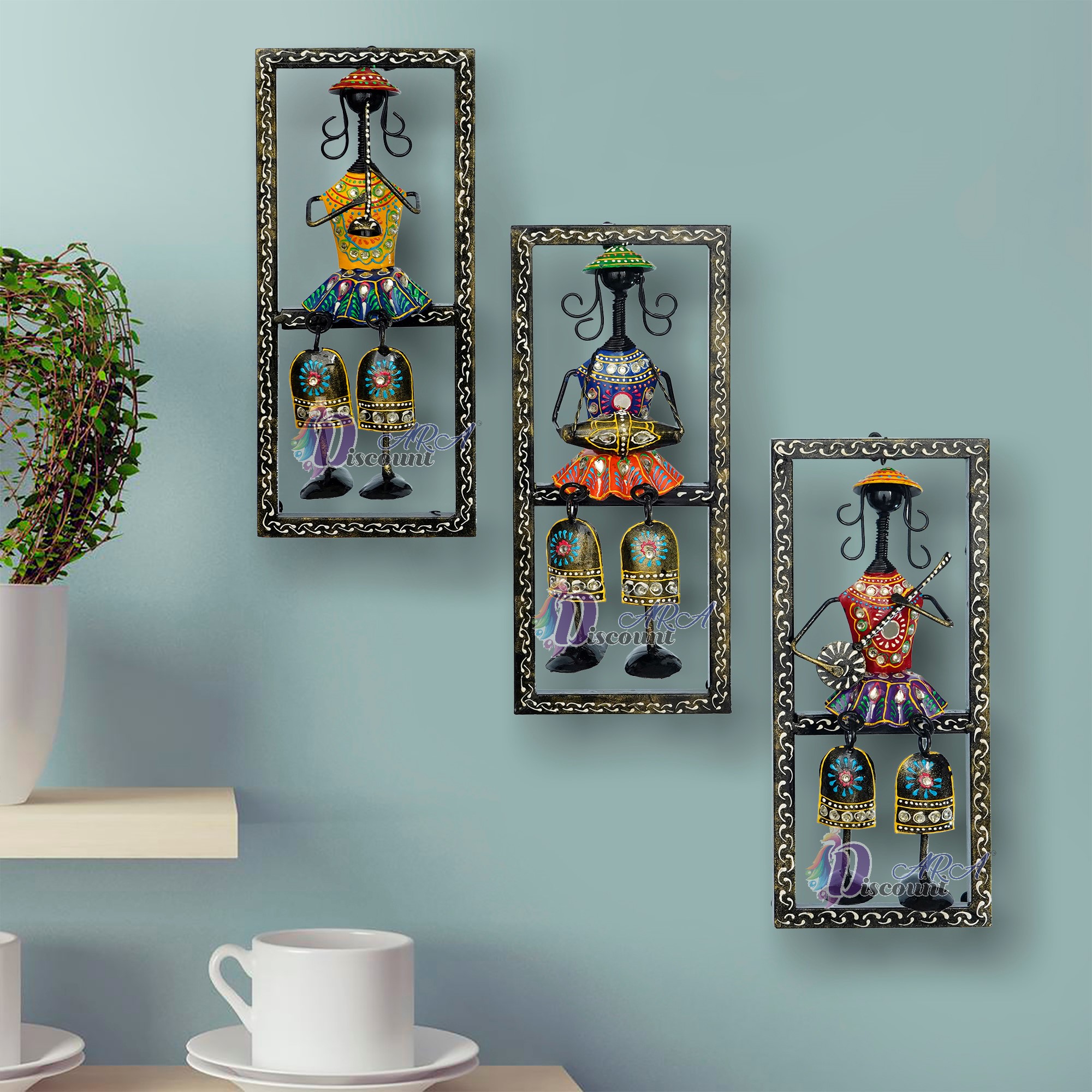 Musician Doll Wall Decor Items For Living Room / Iron Wall Decoration Items-1