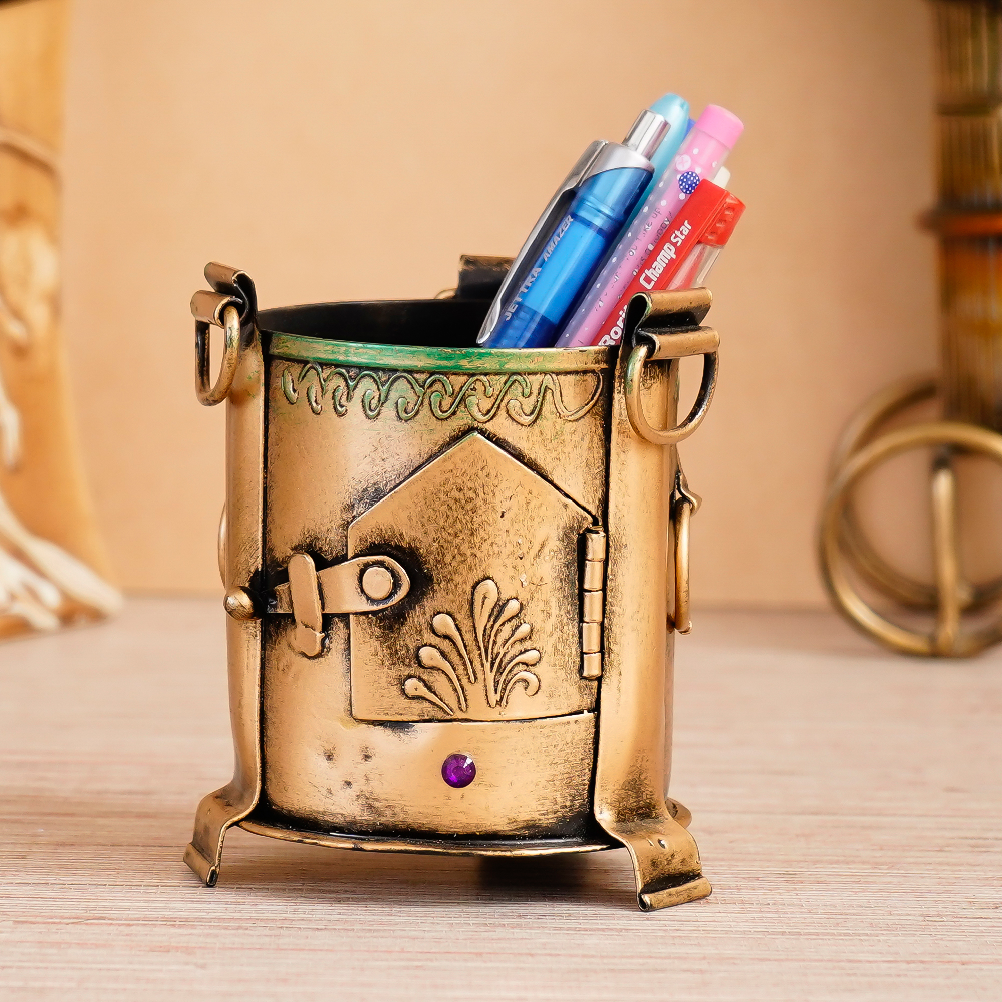 Antique Sigadi Pen Holder For Office Decoration