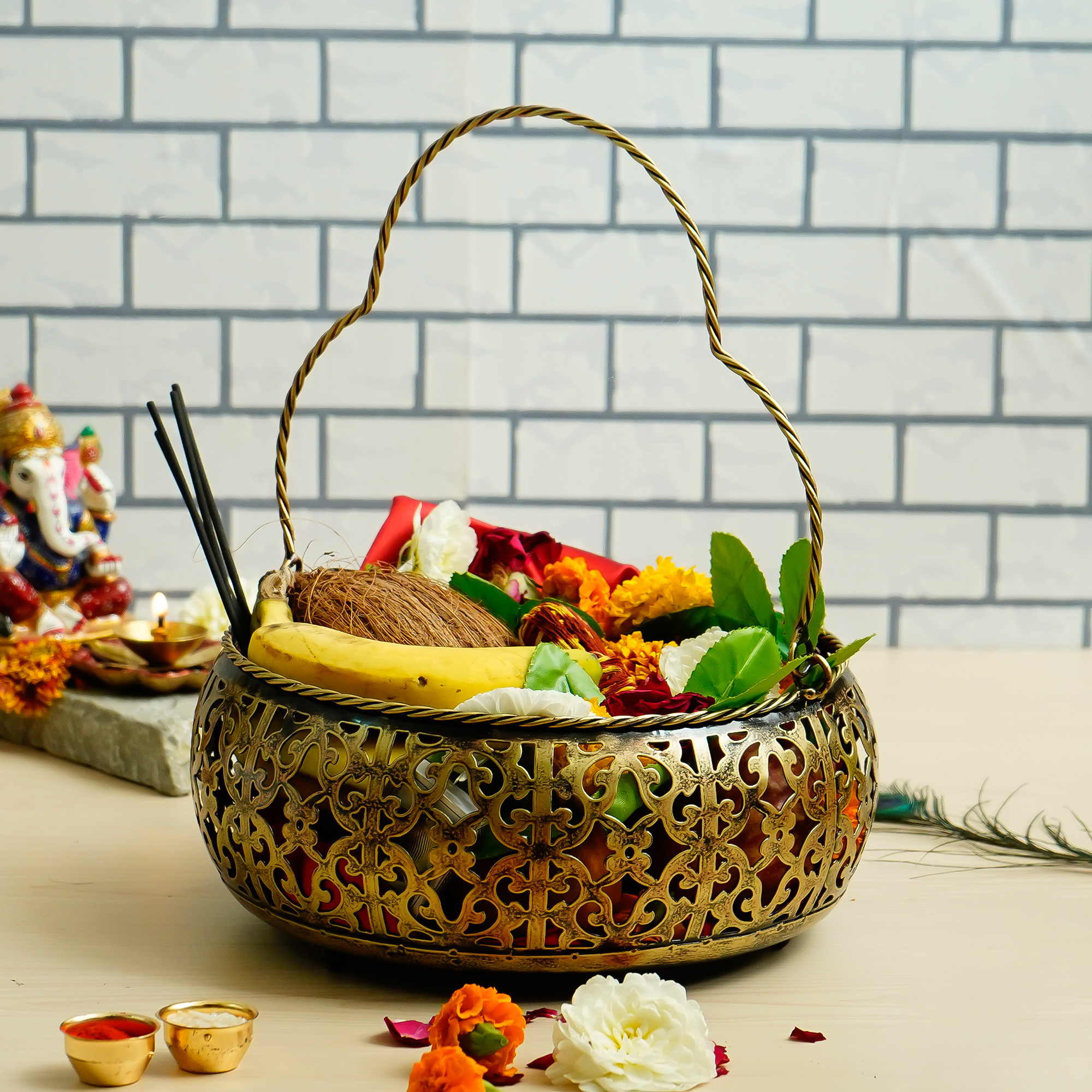 Pooja Basket / Fruit basket For Home Use